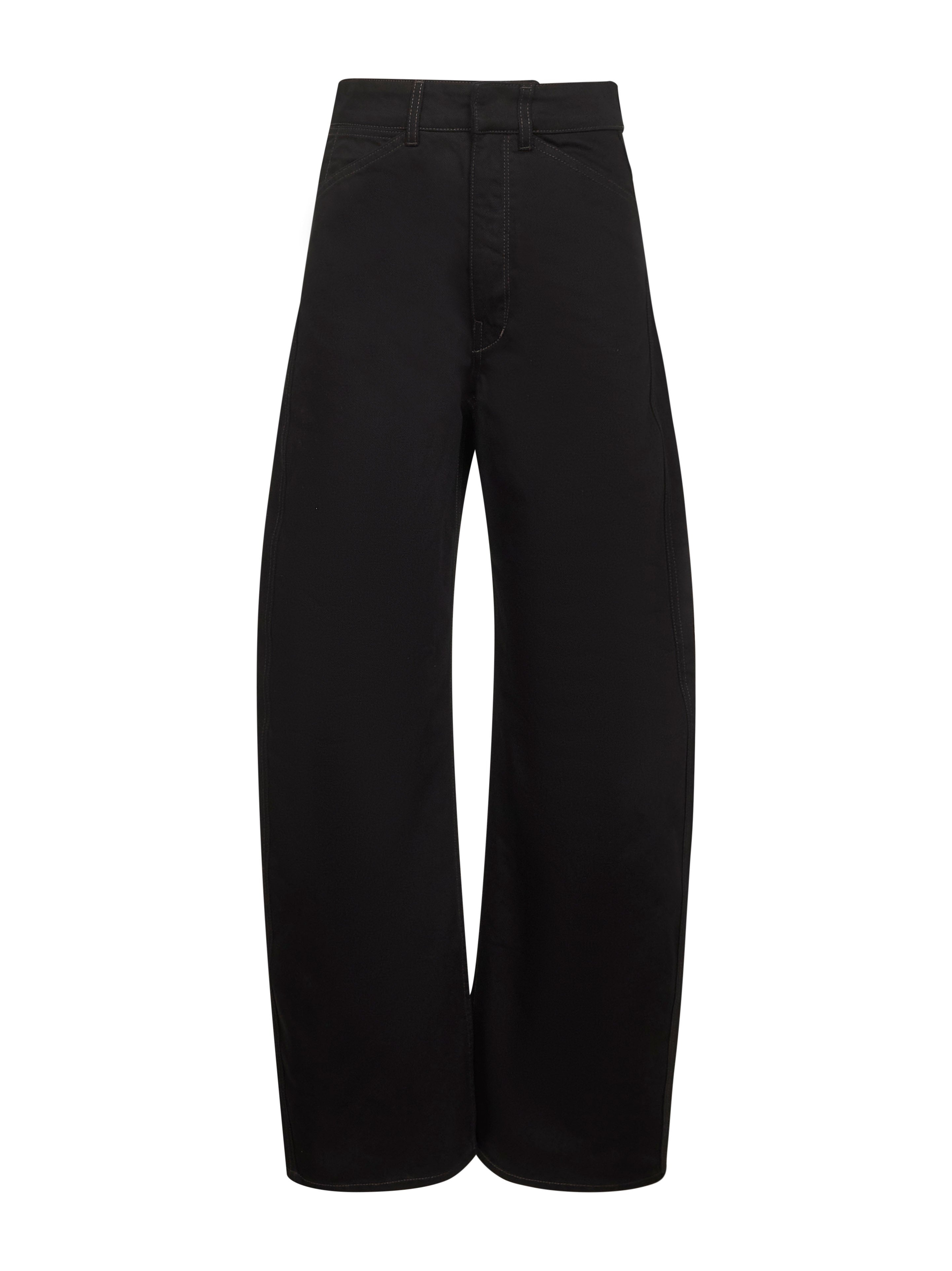 Black denim High Waisted Curved jeans - 1