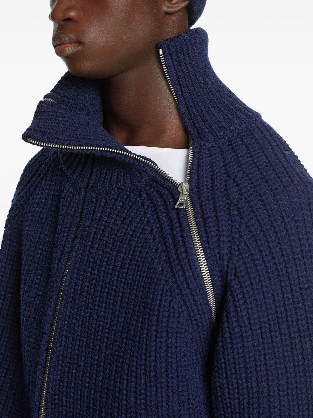 ribbed zip-detail sweater - 5
