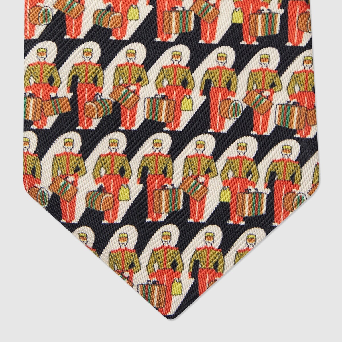 Gucci porter print silk tie - 3