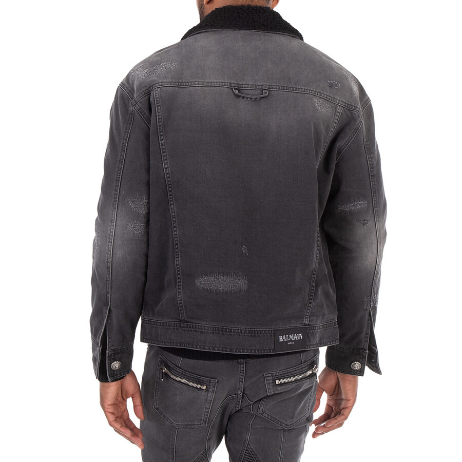 Balmain Shearling-Lining Denim Jacket - 4