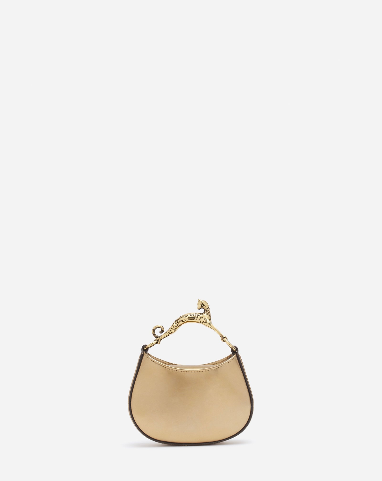 METALLIC LEATHER NANO HOBO CAT BAG - 3