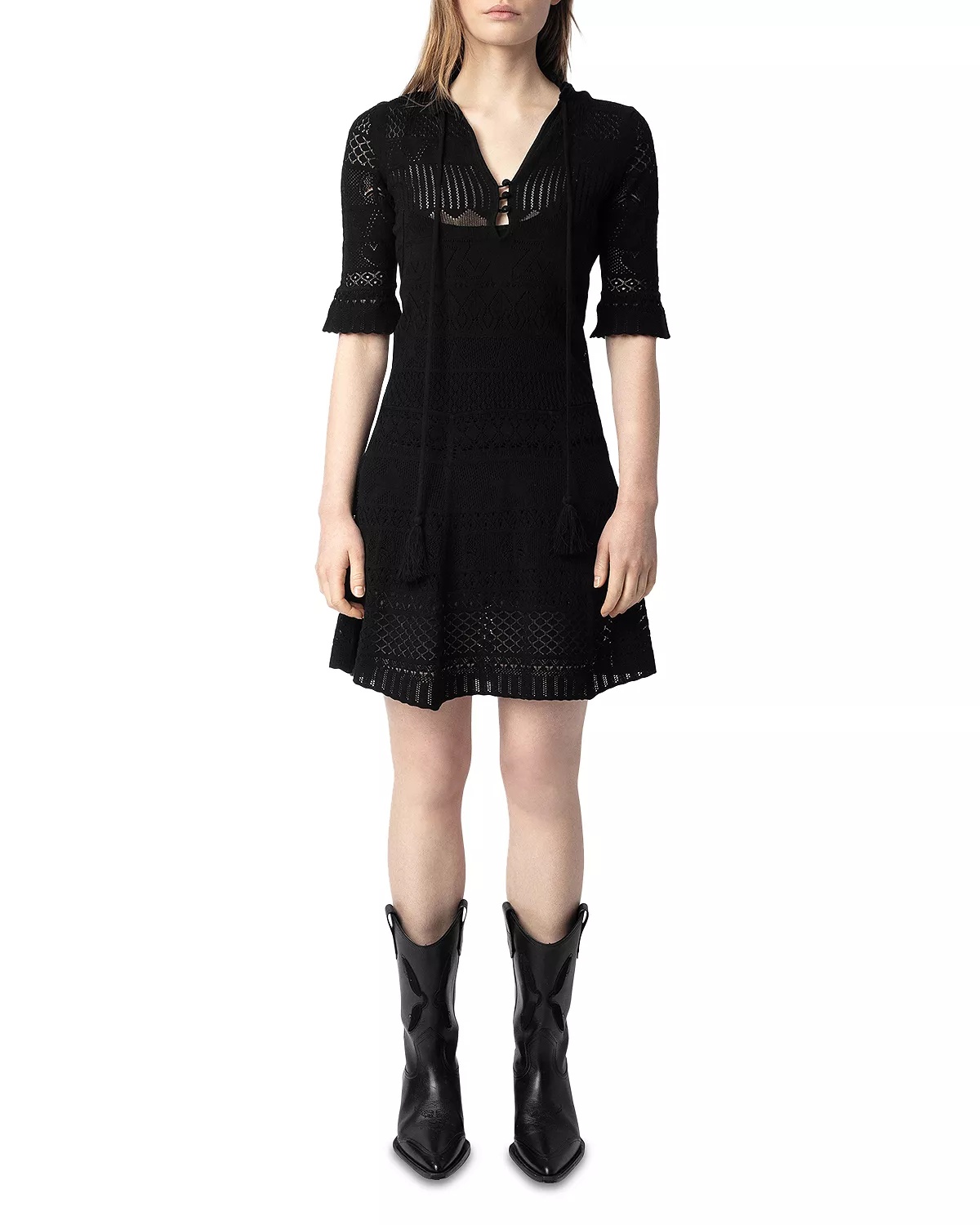 Memphisa Pointelle Knit Dress - 2