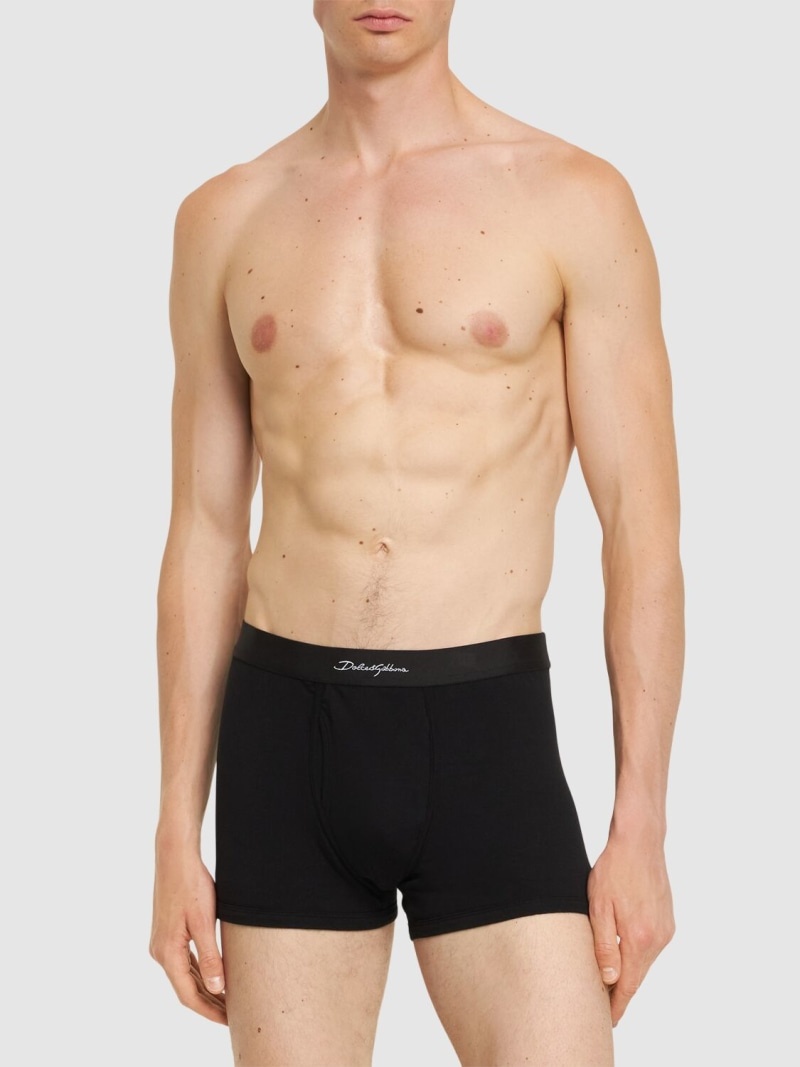 Cotton jersey logo boxers - 2