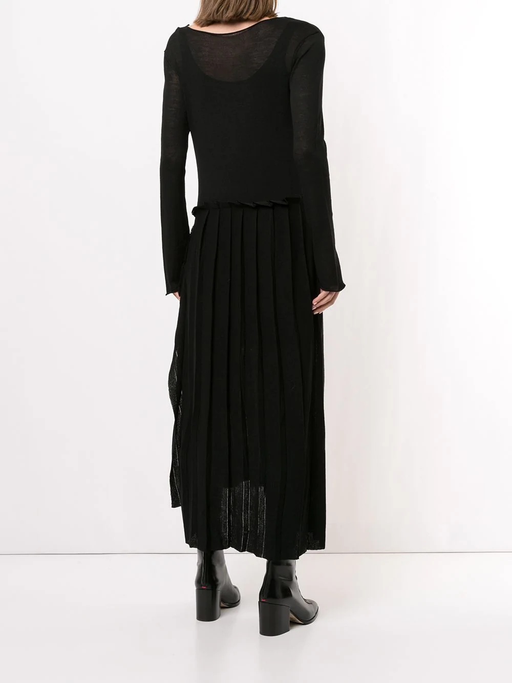 asymmetric pleated dress - 4