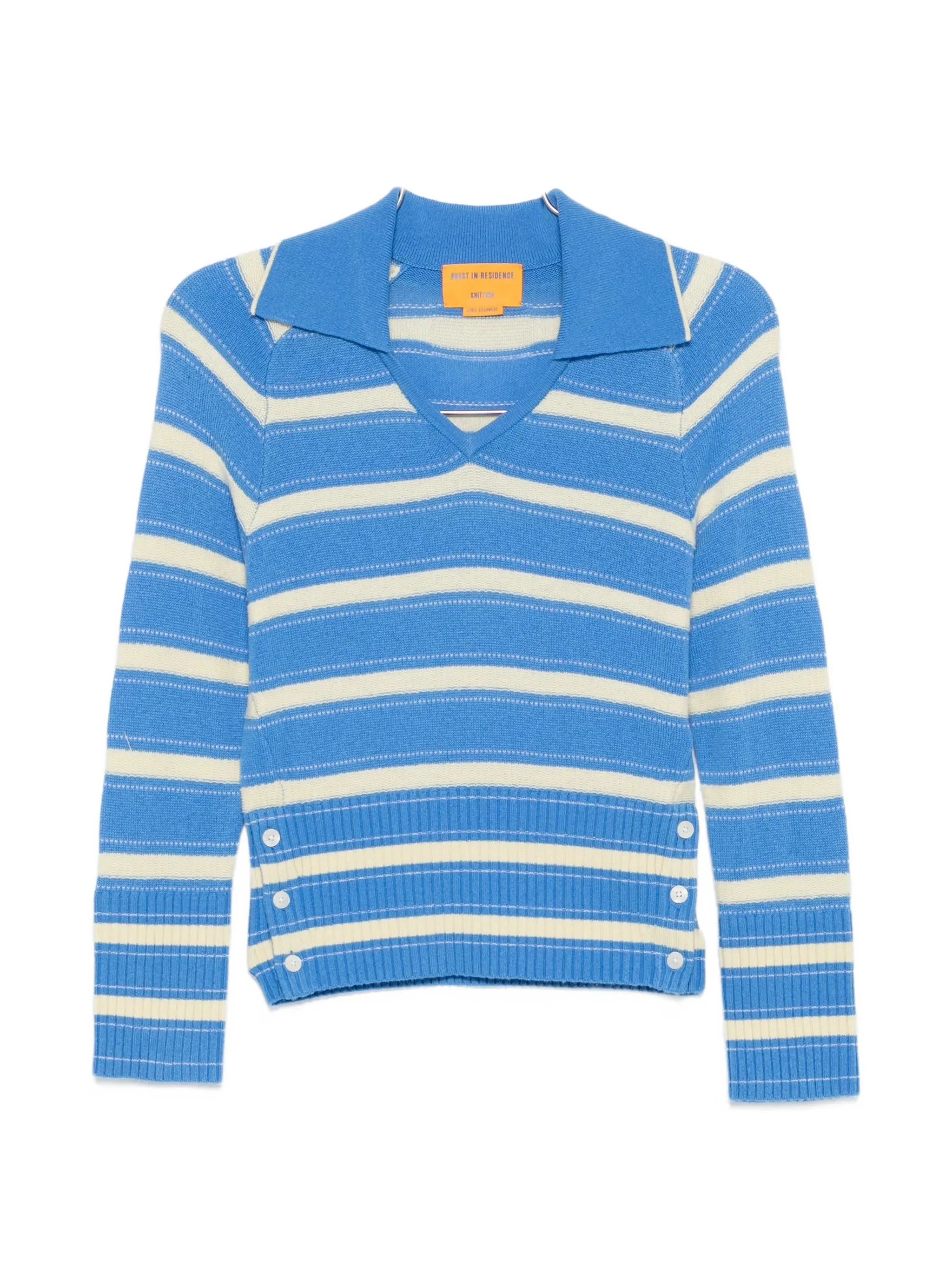Port button striped sweater - 1