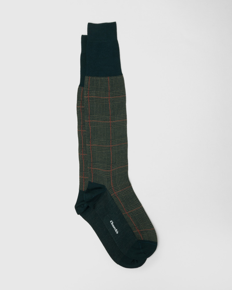 Prince of Wales Wool Long Socks 1