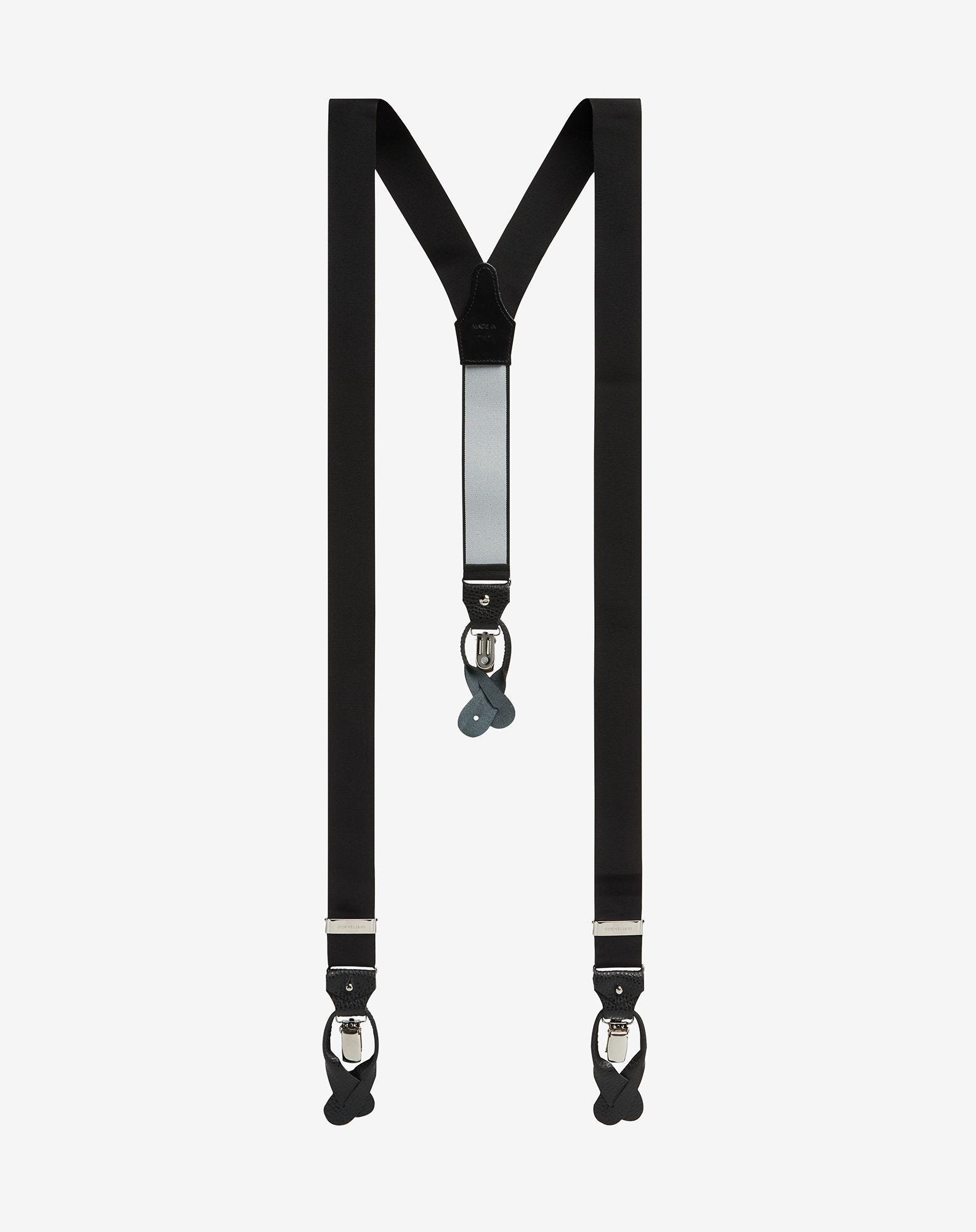 Adjustable black suspenders - 1