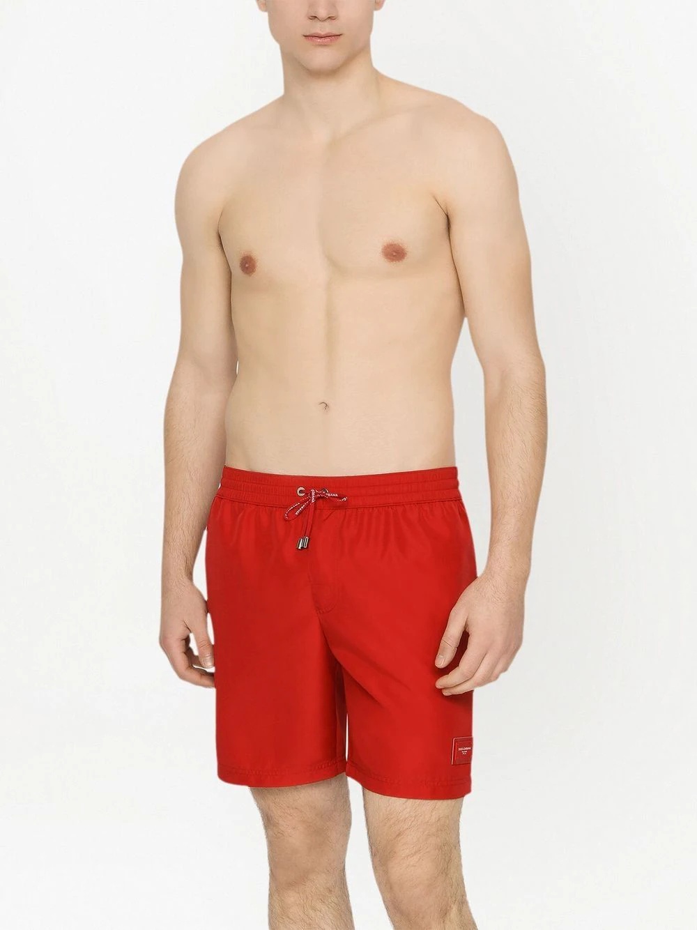 logo-plaque swimming shorts - 3