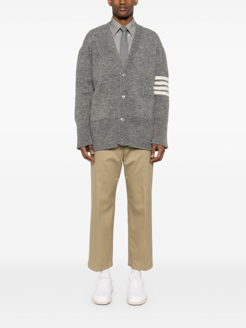 4-Bar mélange wool cardigan - 2