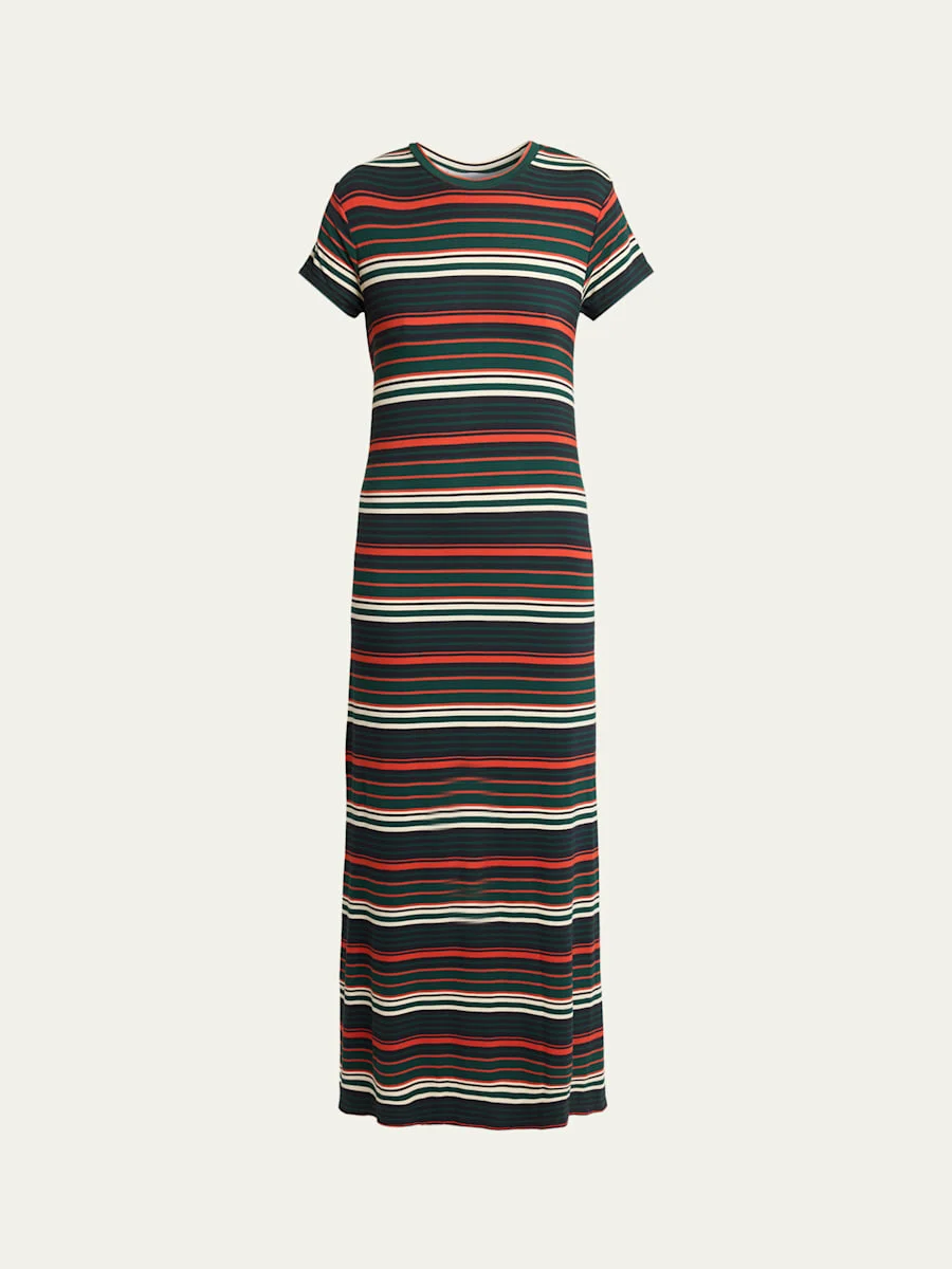 Noelle Striped Stretch Cotton Dress - 1