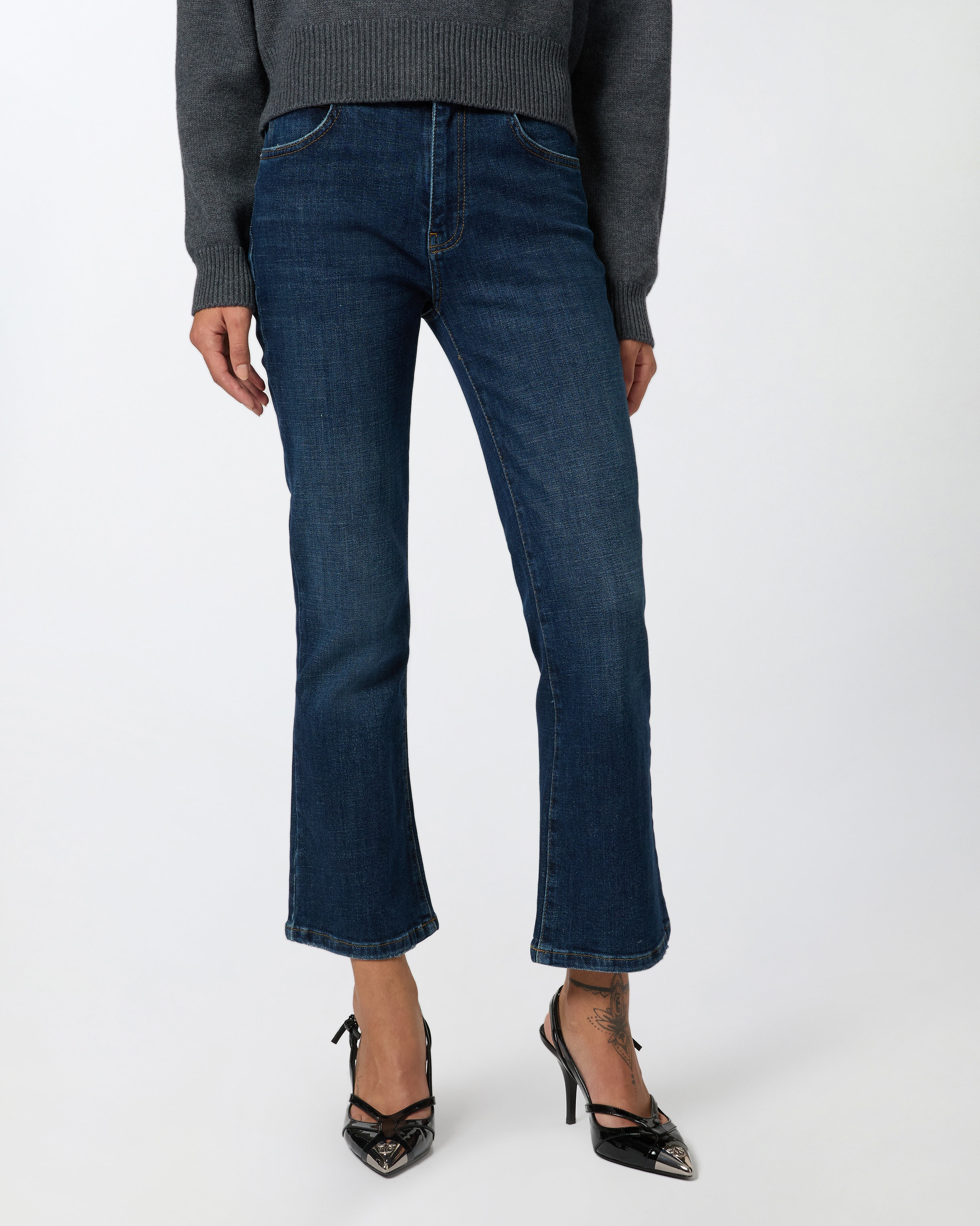 DARK DENIM BOOTCUT JEANS - 3