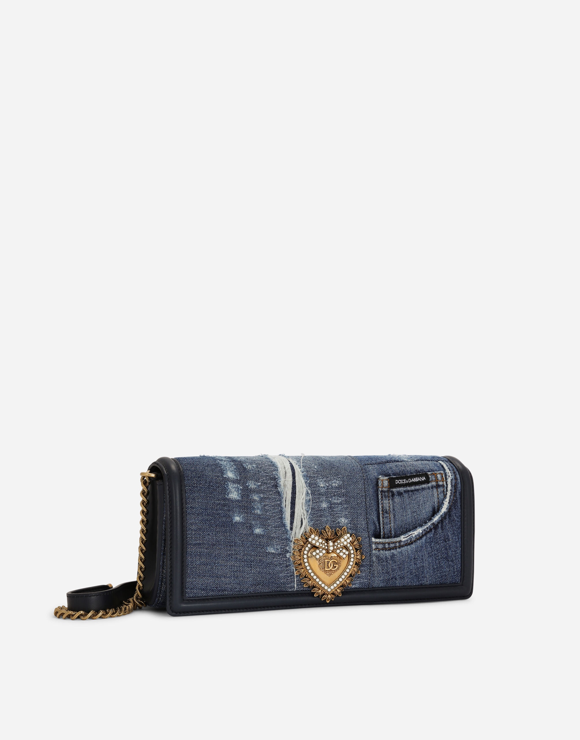 Patchwork denim Devotion baguette bag - 3