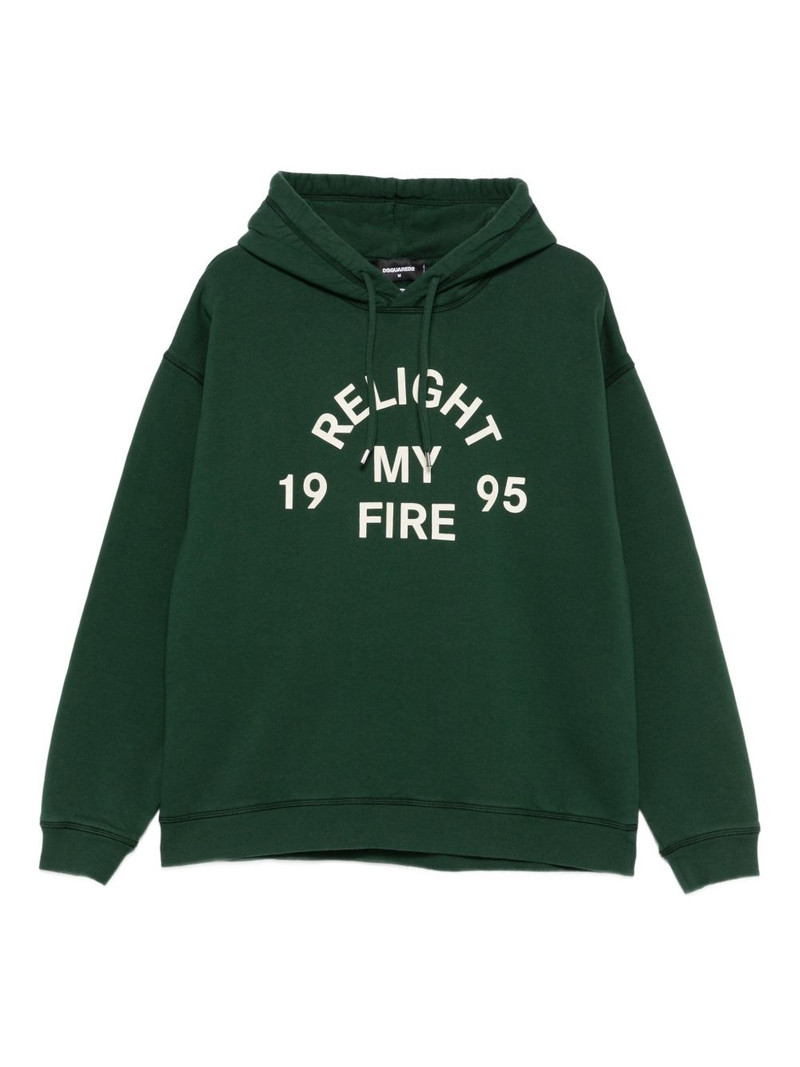graphic-print cotton hoodie 1