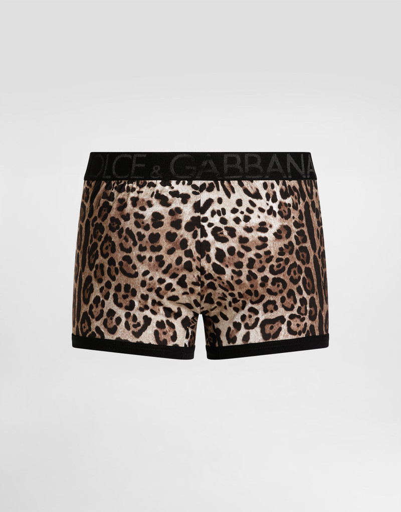 Dolce & Gabbana Two-way stretch jersey regular-fit boxers with leopard print outlook