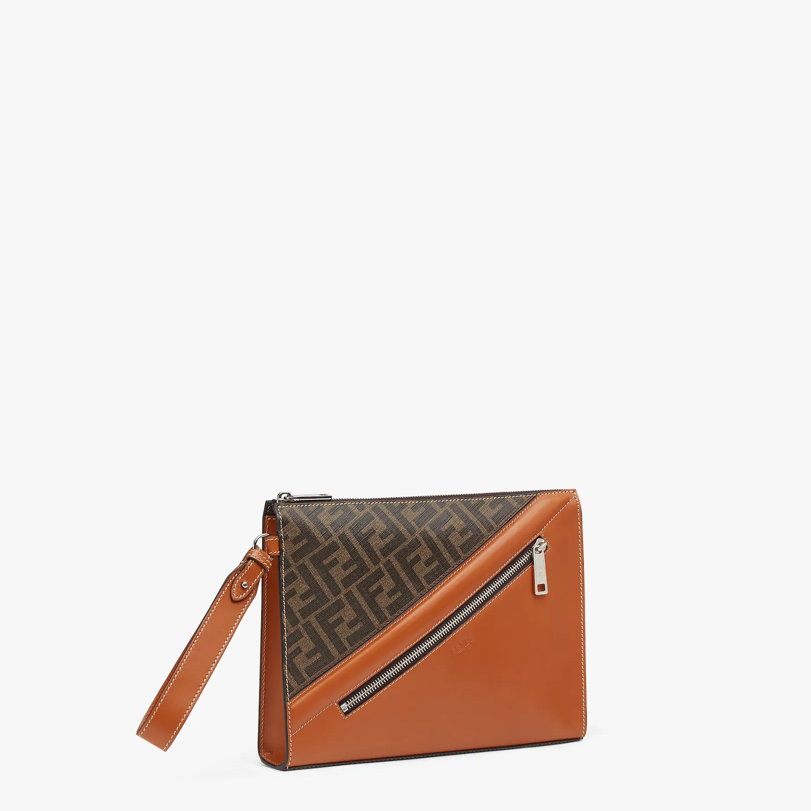 Brown fabric pouch - 2