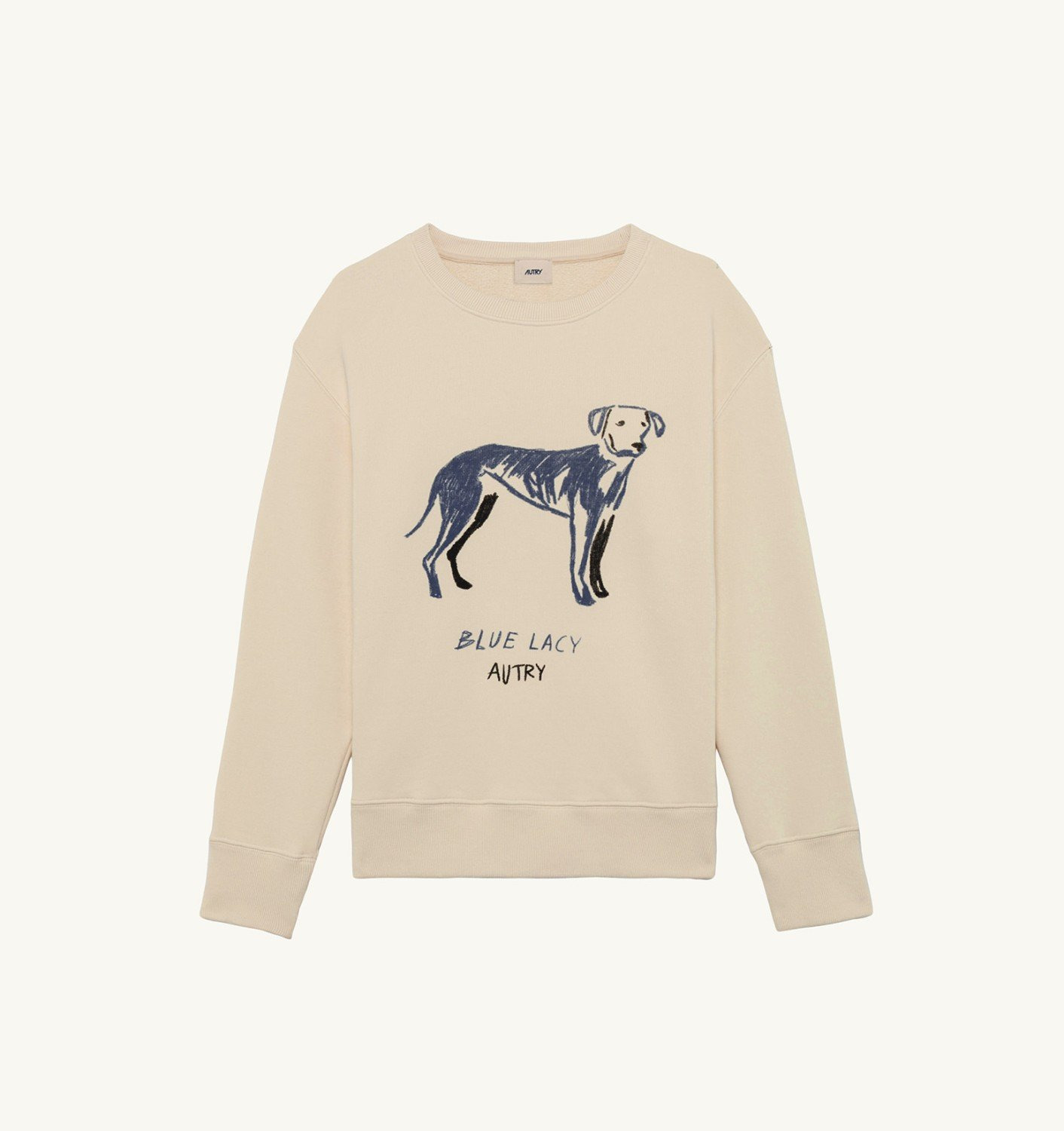 BLUE LACY SWEATSHIRT WOMAN - 1