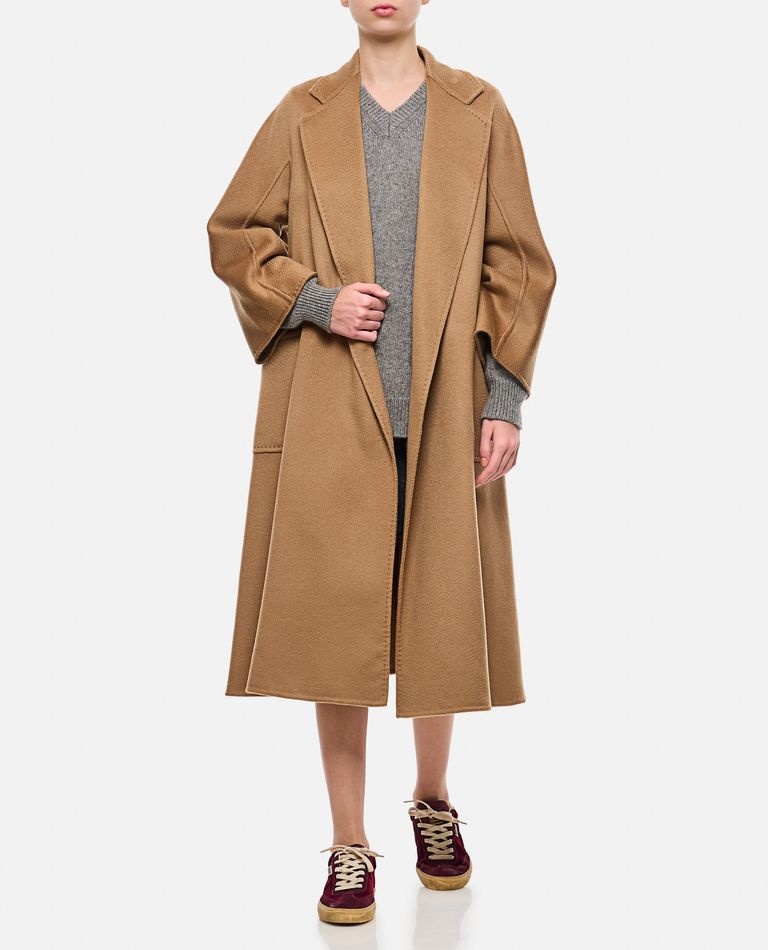 LUDMILLA BELTED CASHMERE MIDI COAT - 2