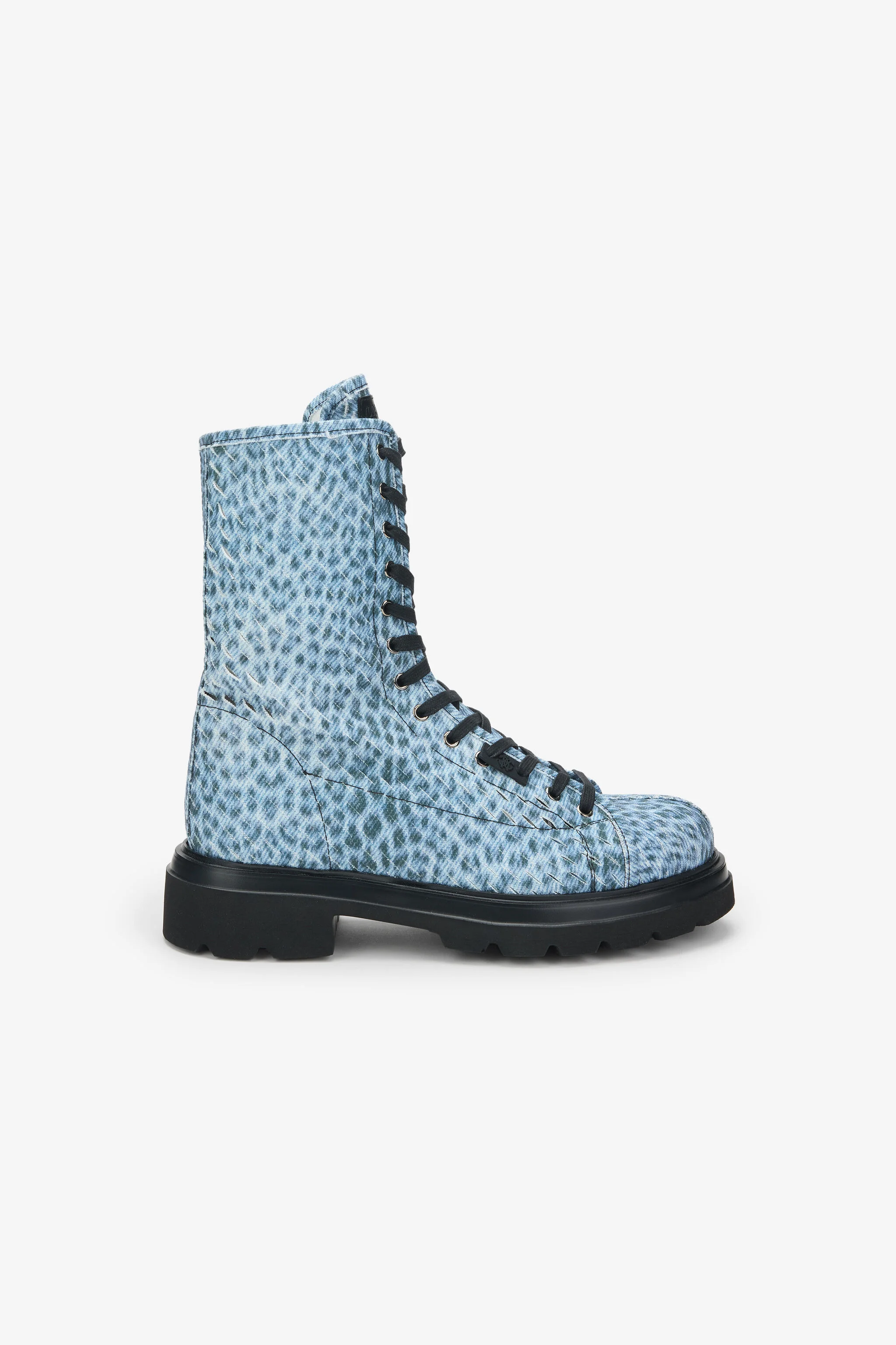 Combat Boot with Jaguar Print - 1
