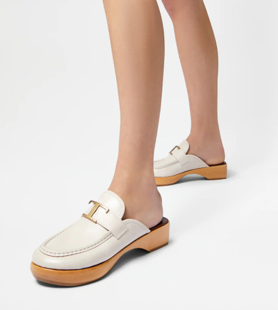 Tod's MULES IN LEATHER - WHITE outlook