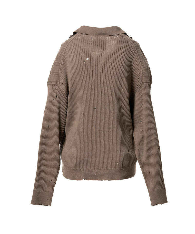 Distressed Knit Skipper Sweater 28