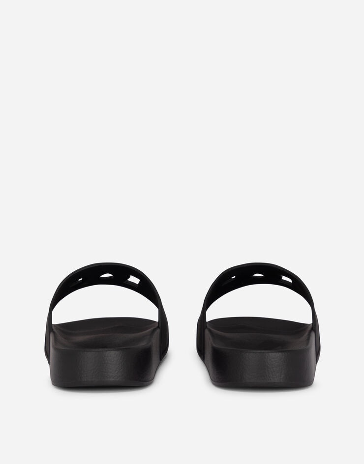 Rubber beachwear sliders with DG logo - 3