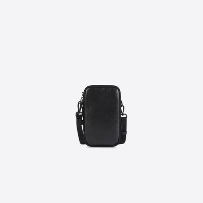 BALENCIAGA Men's Explorer Small Crossbody Pouch in Black outlook