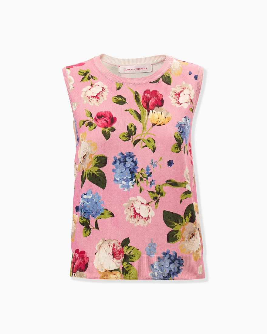 Floral-Print Tank - 1