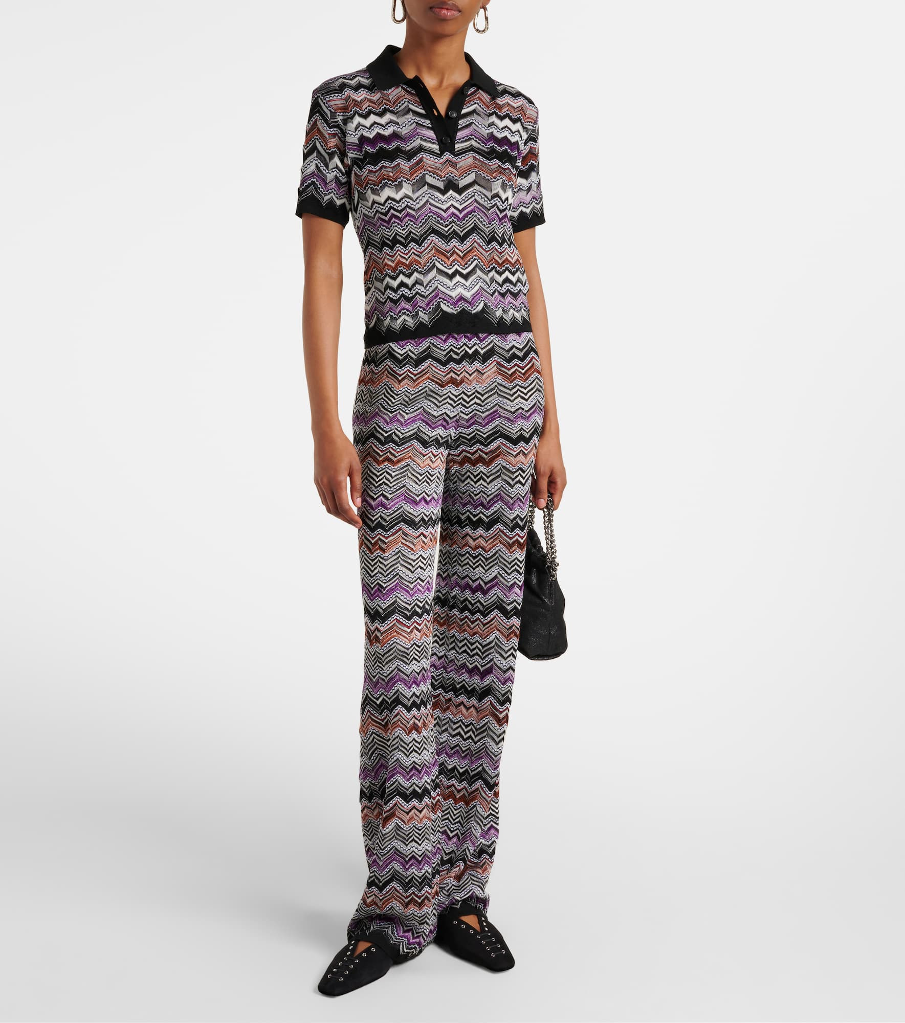 Zigzag knitted polo shirt - 2