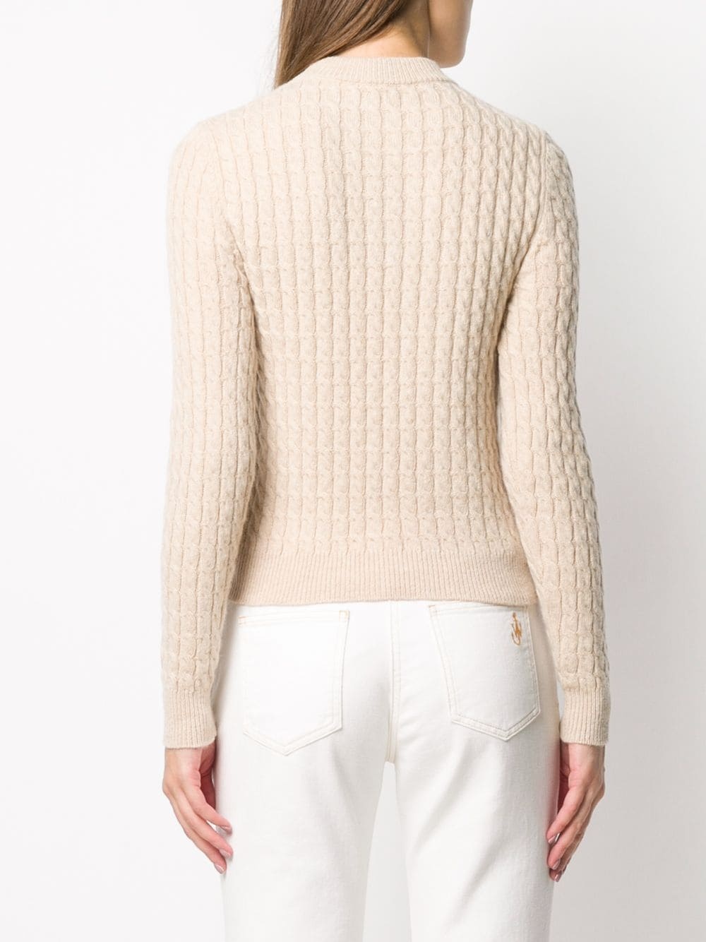 long-sleeved chunky knit jumper - 4