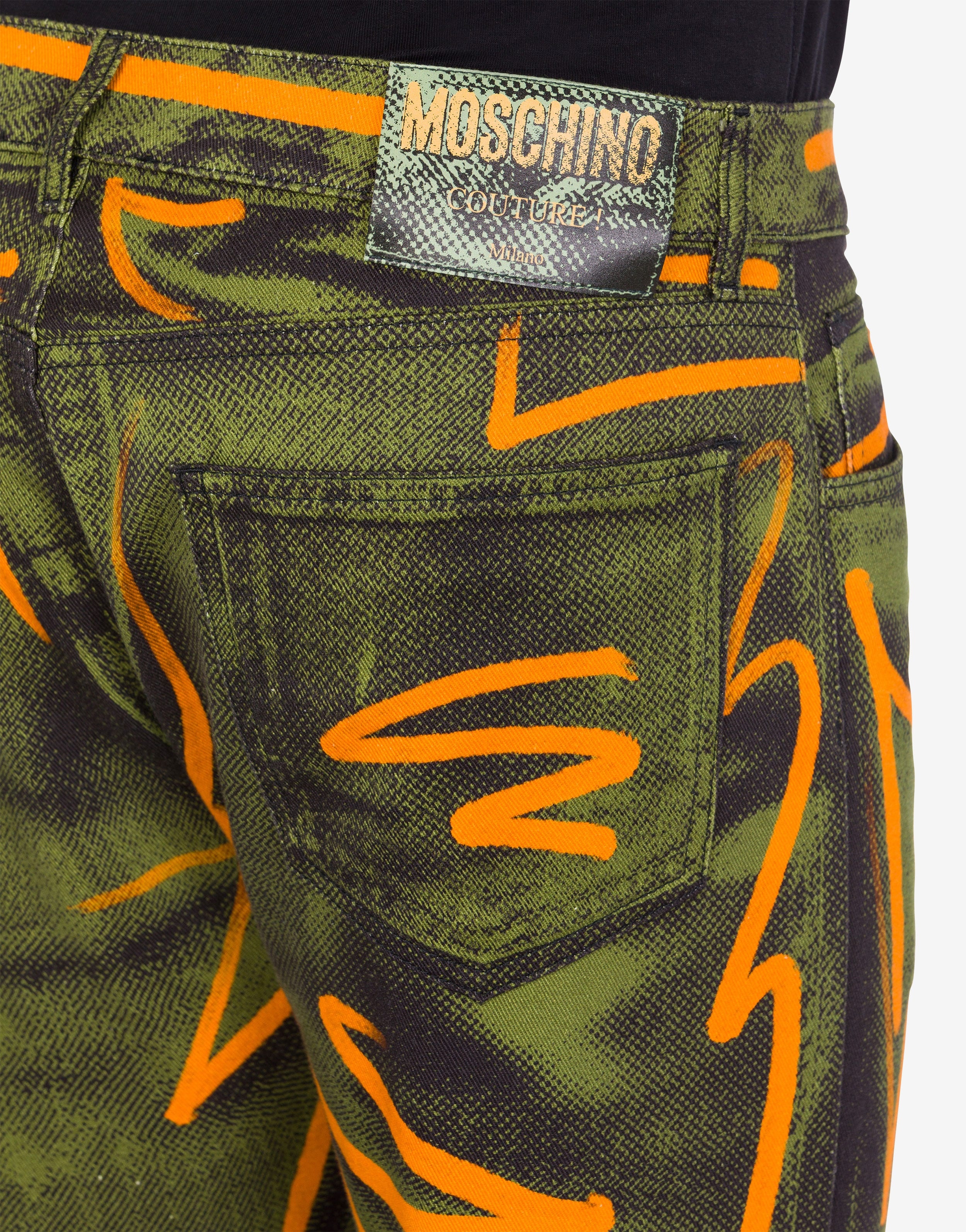 SHADOWS & SQUIGGLES COTTON BULL DENIM TROUSERS - 4