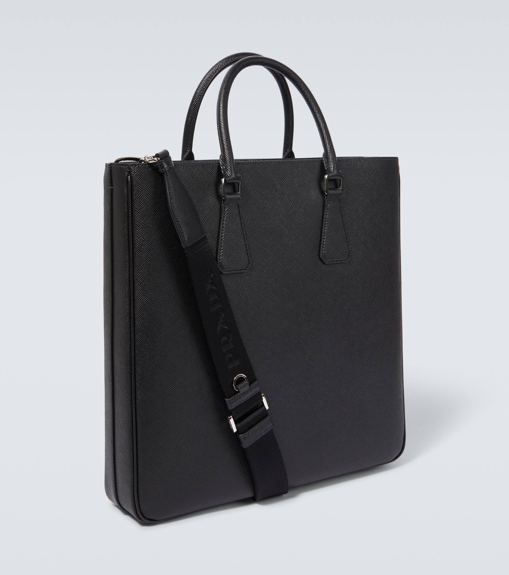 Logo Saffiano leather tote bag - 5