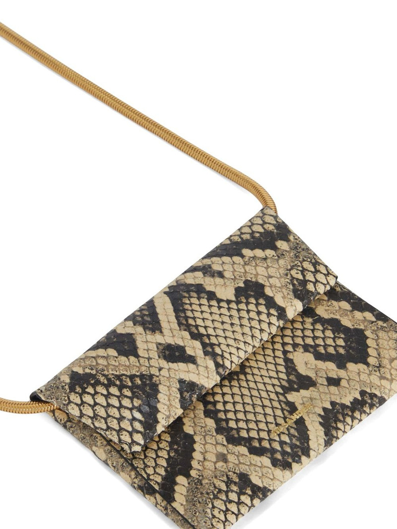 snakeskin-effect folded mini bag 6