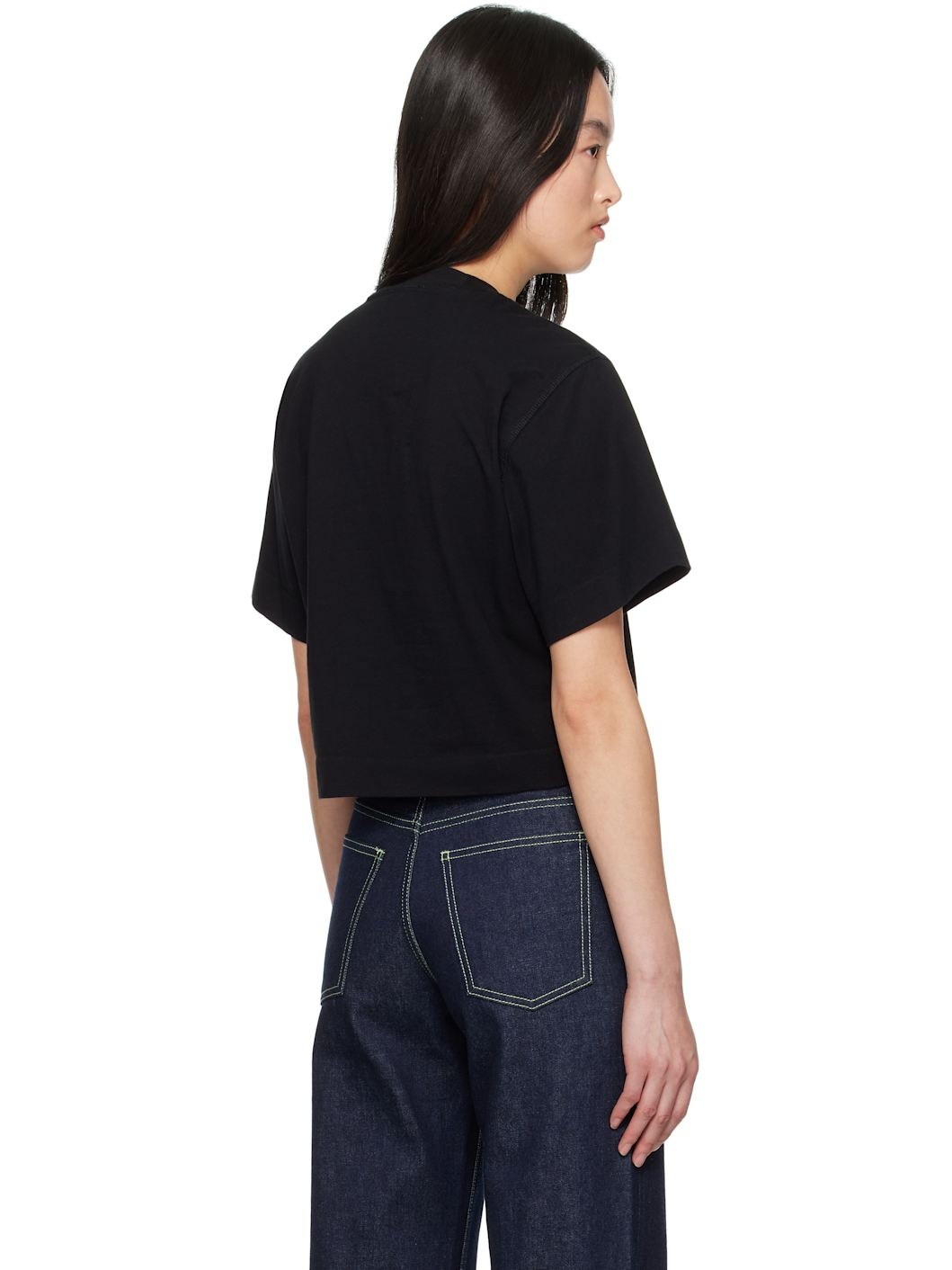 Black Jewel Mini Arrow Crop T-shirt - 3
