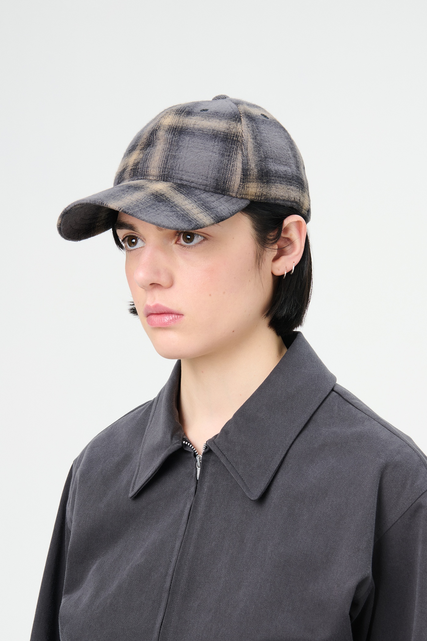 Ballcap Oyster Check Hairy Flannel - 3