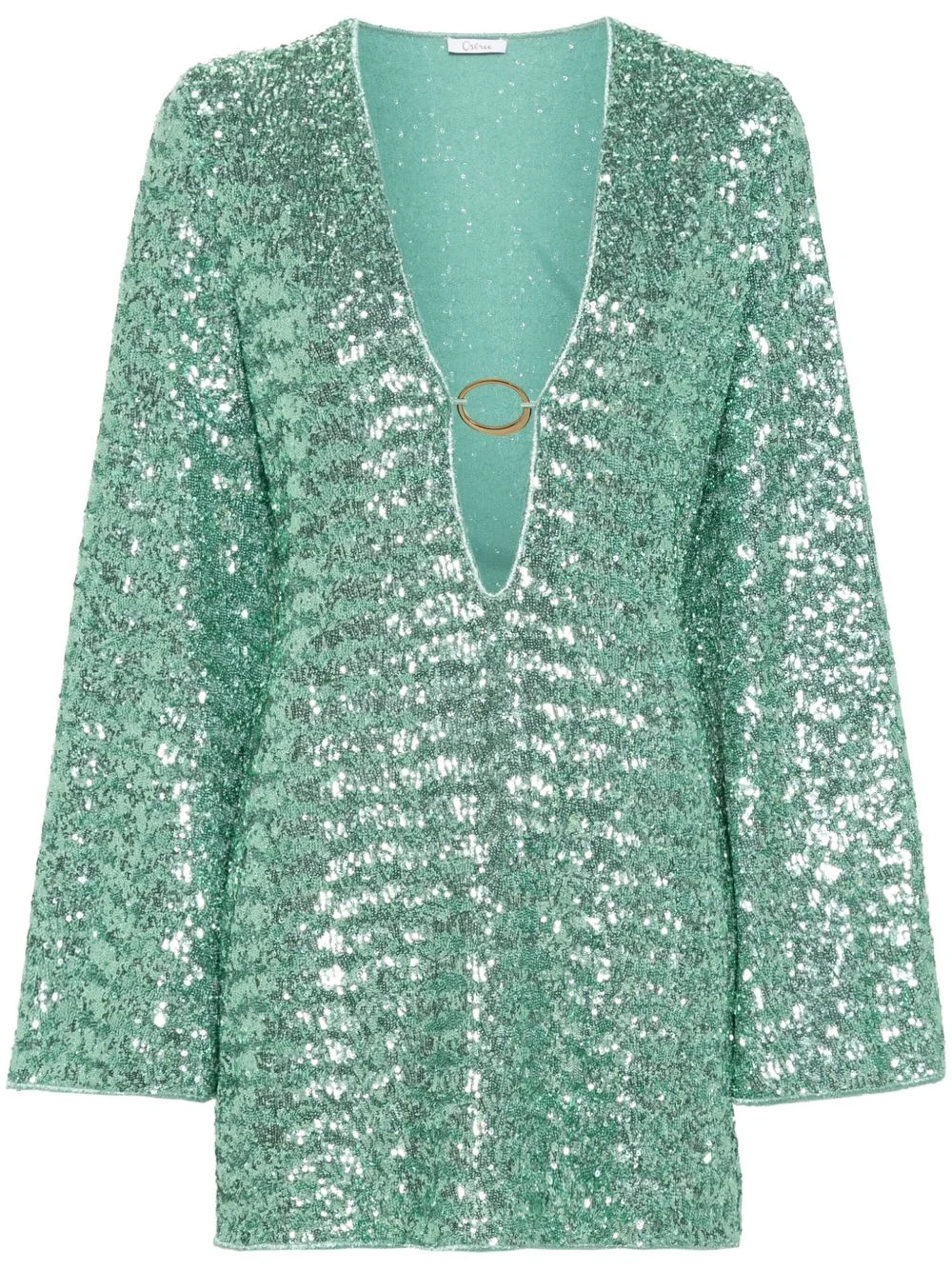 sequinned mini dress - 1