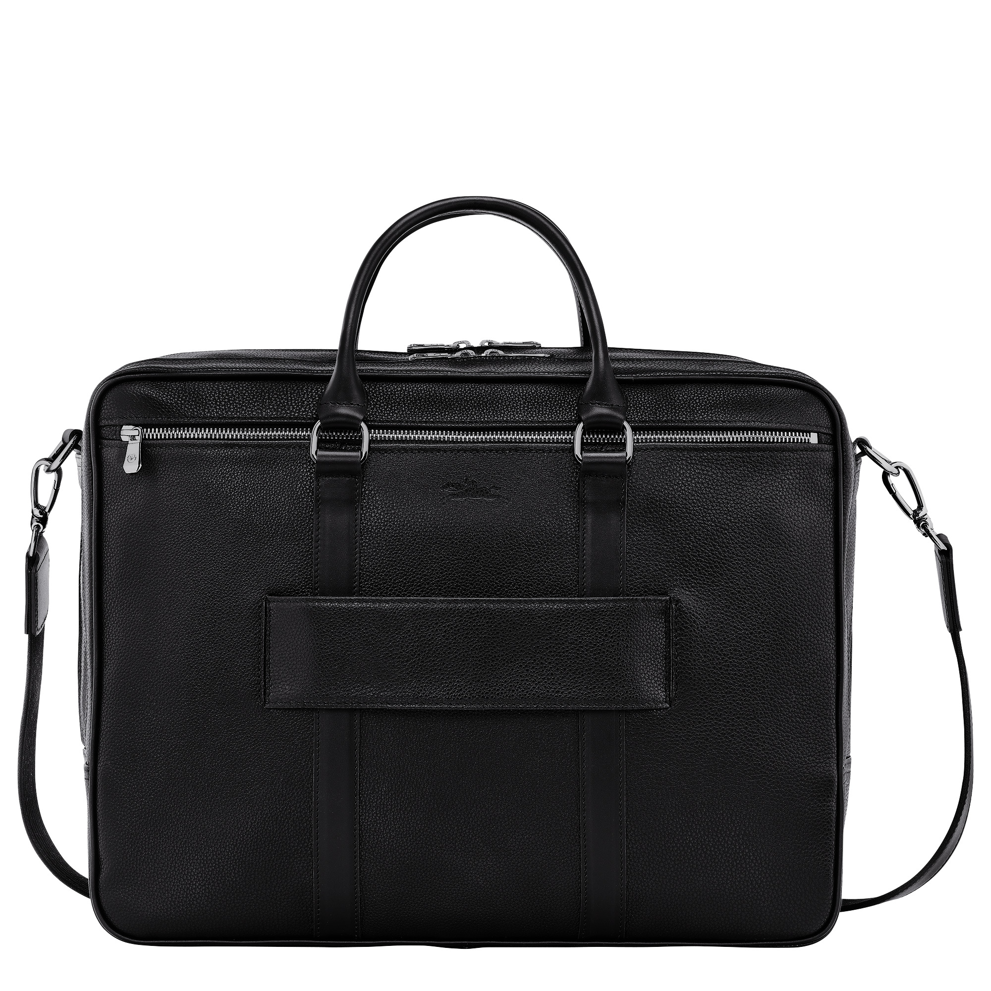 Le Foulonné L Briefcase Black - Leather - 4