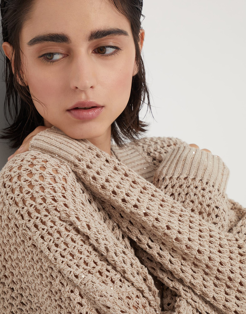 Cotton dazzling net cardigan 3