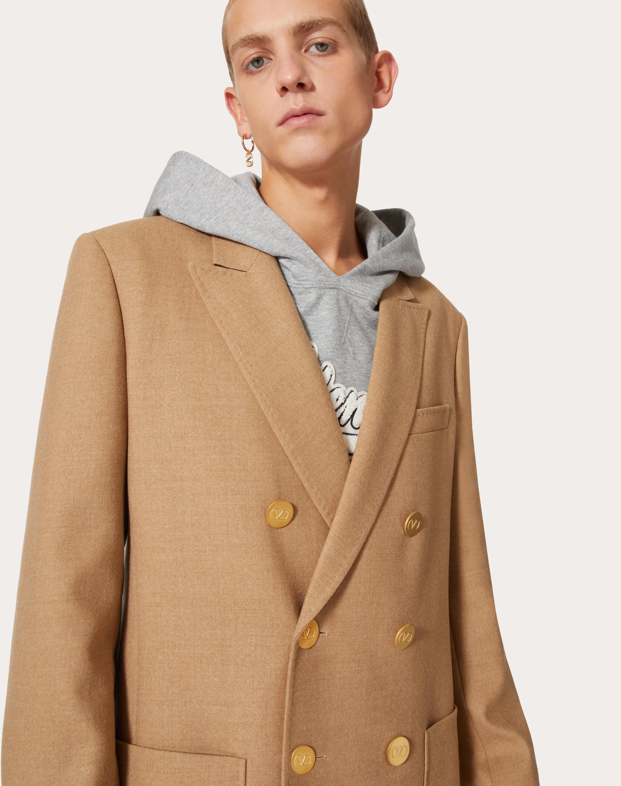 DOUBLE-BREASTED WOOL JACKET - 5