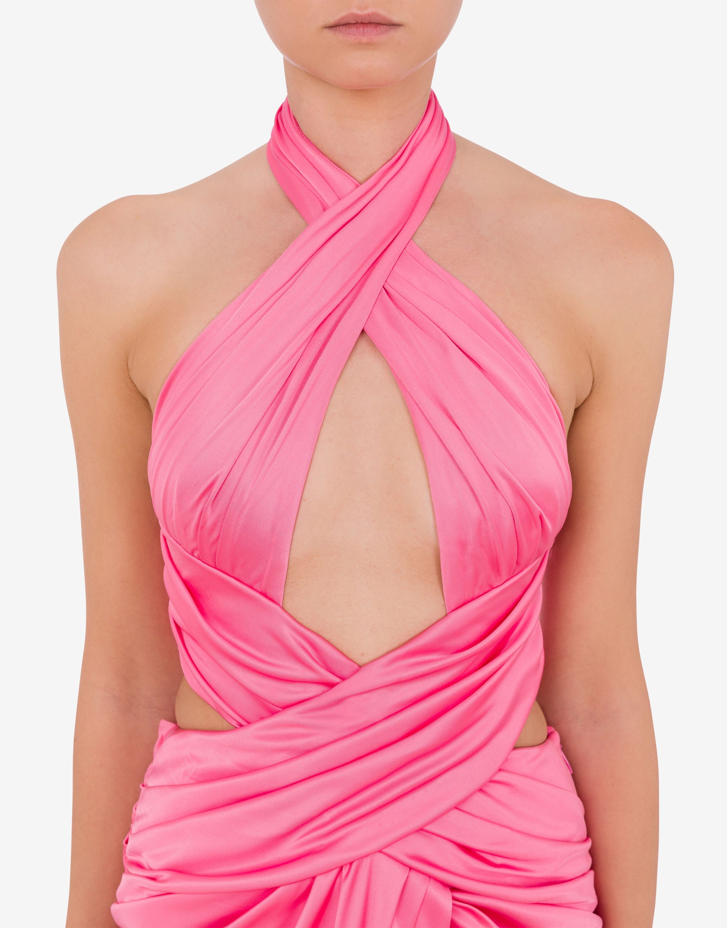 ORGANZINO DRESS WITH CUT-OUT - 4