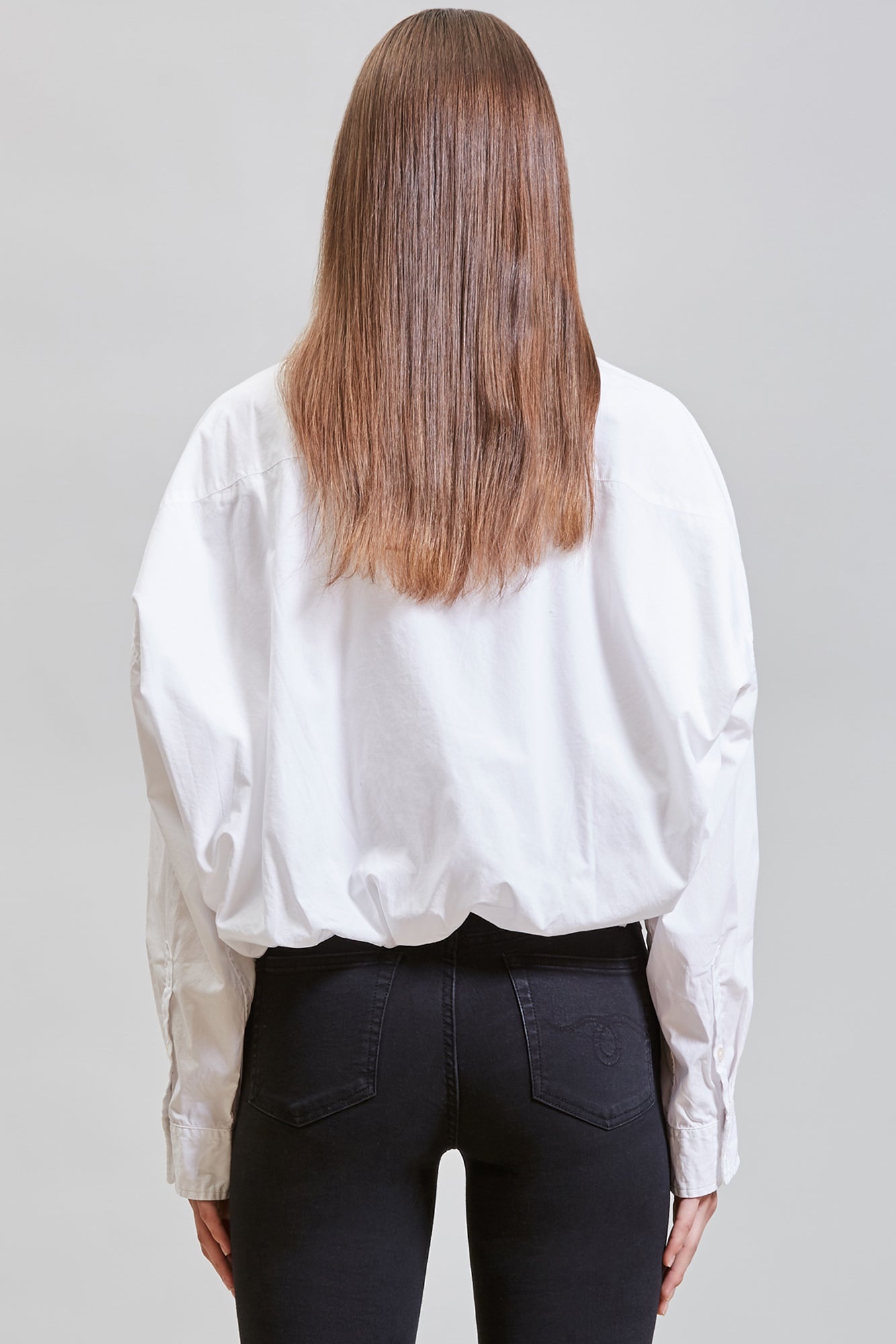 GATHERED HEM SHIRT - WHITE | R13 - 6