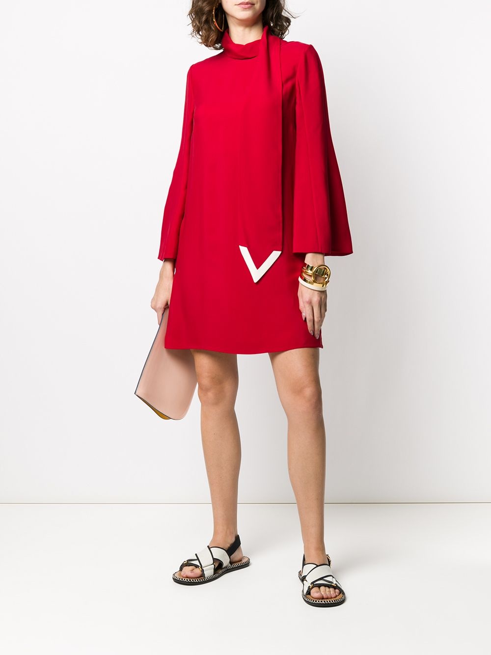 VLOGO scarf shift dress - 2