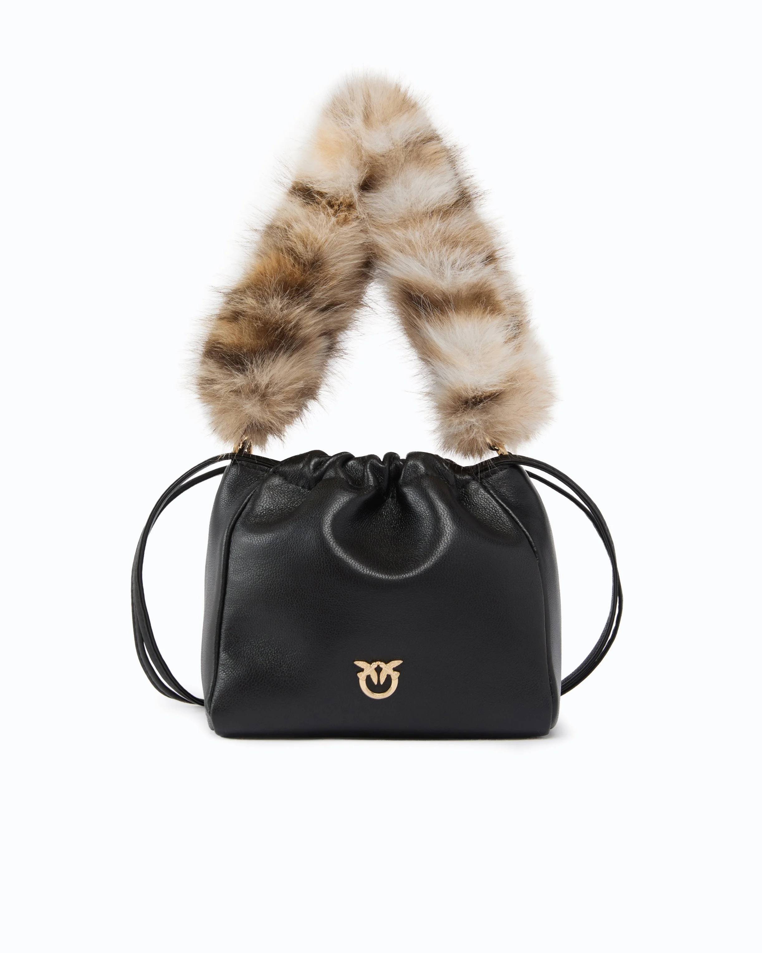 SHOULDER BUCKET BAG IN NAPPA LEATHER WITH TWO STRAPS - 1