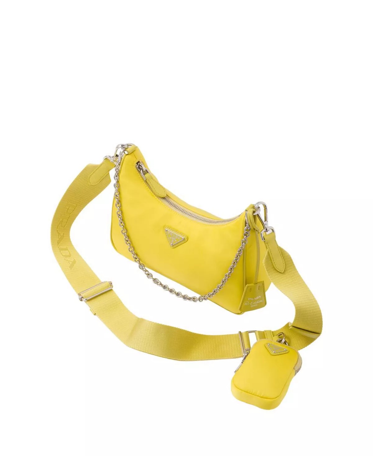 Re-Edition 2005 Re-Nylon Bag with Saffiano Mini Bag - 4