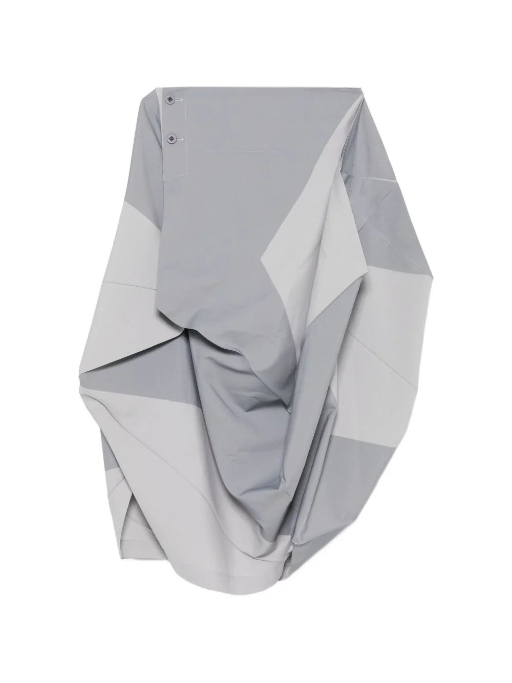 panelled geometric-pleat maxi skirt - 1