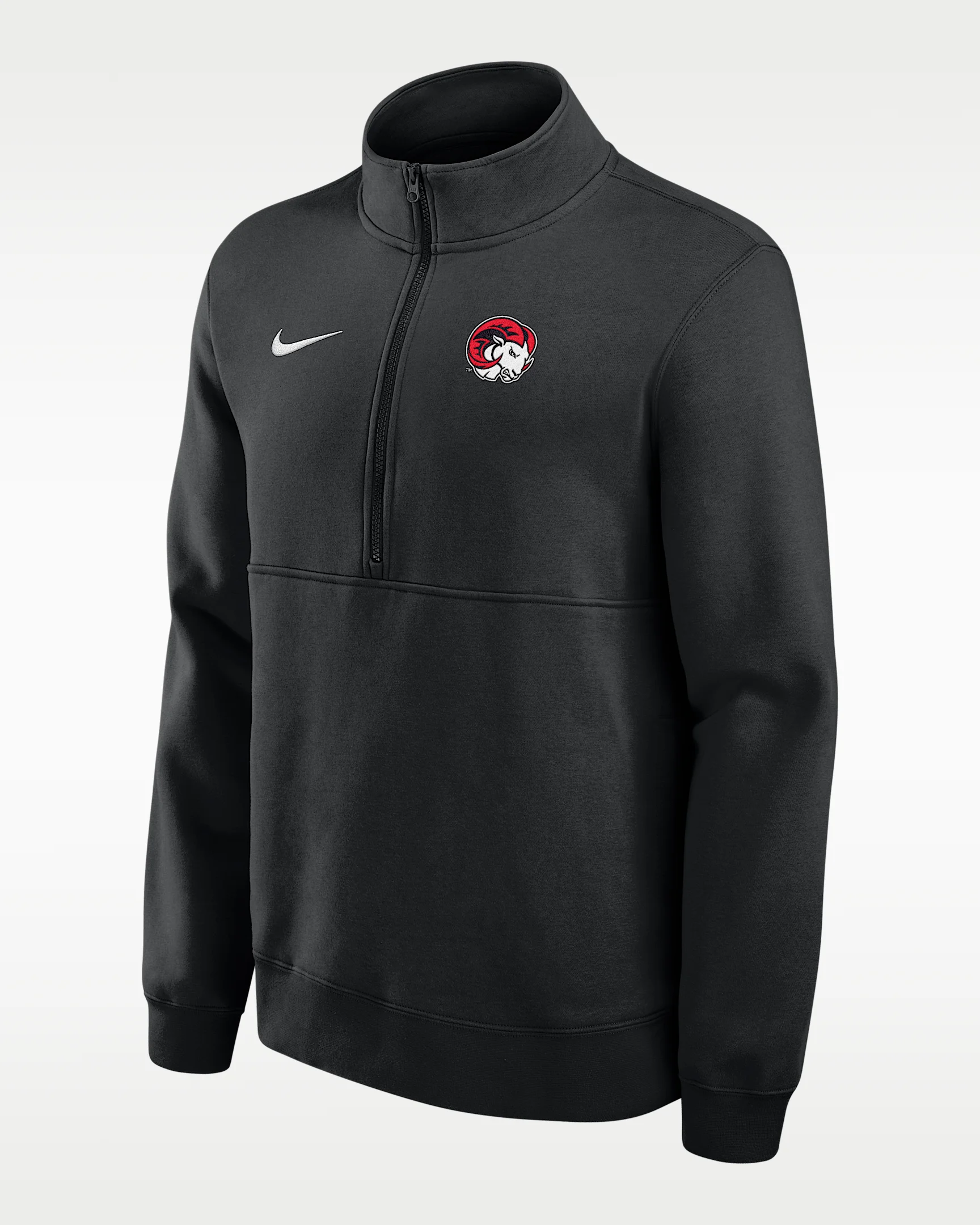 Winston-Salem State Rams Club Men's Nike College Fleece Half-Zip Top - 1
