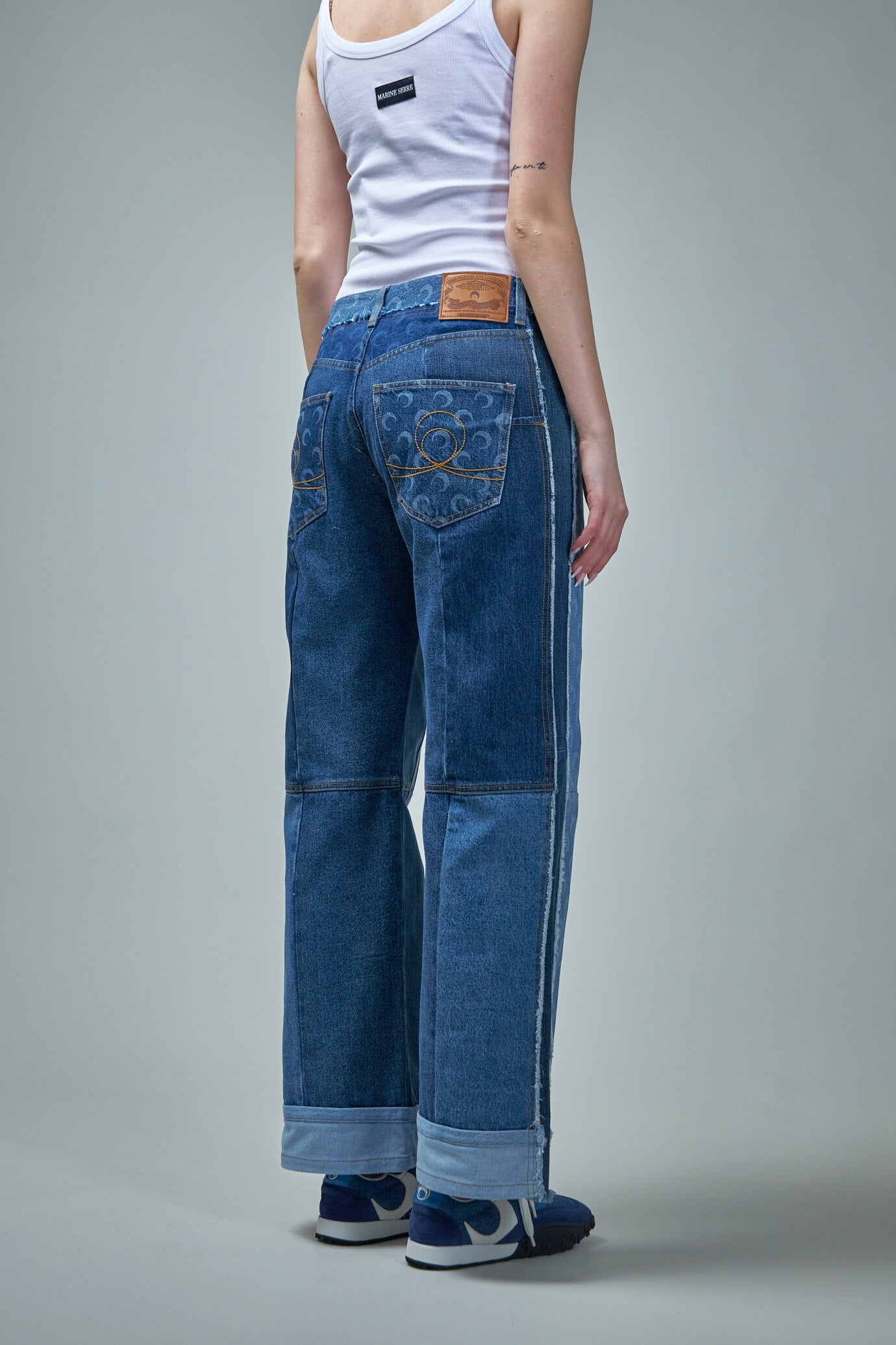 Regenerated Denim Straight Leg Pants - 3