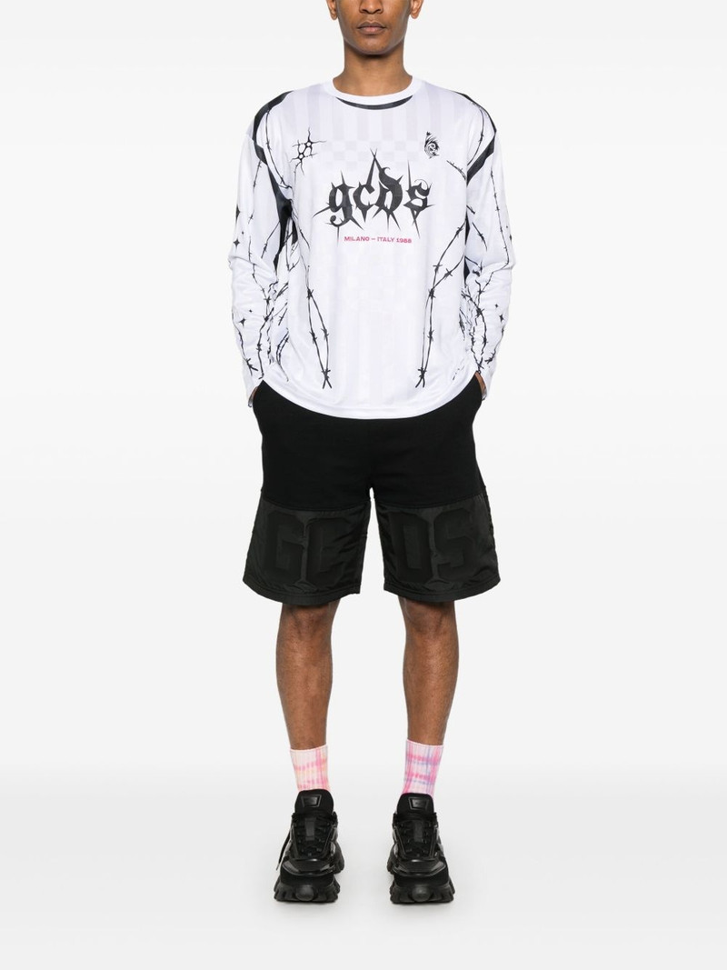 GCDS band-logo track shorts outlook