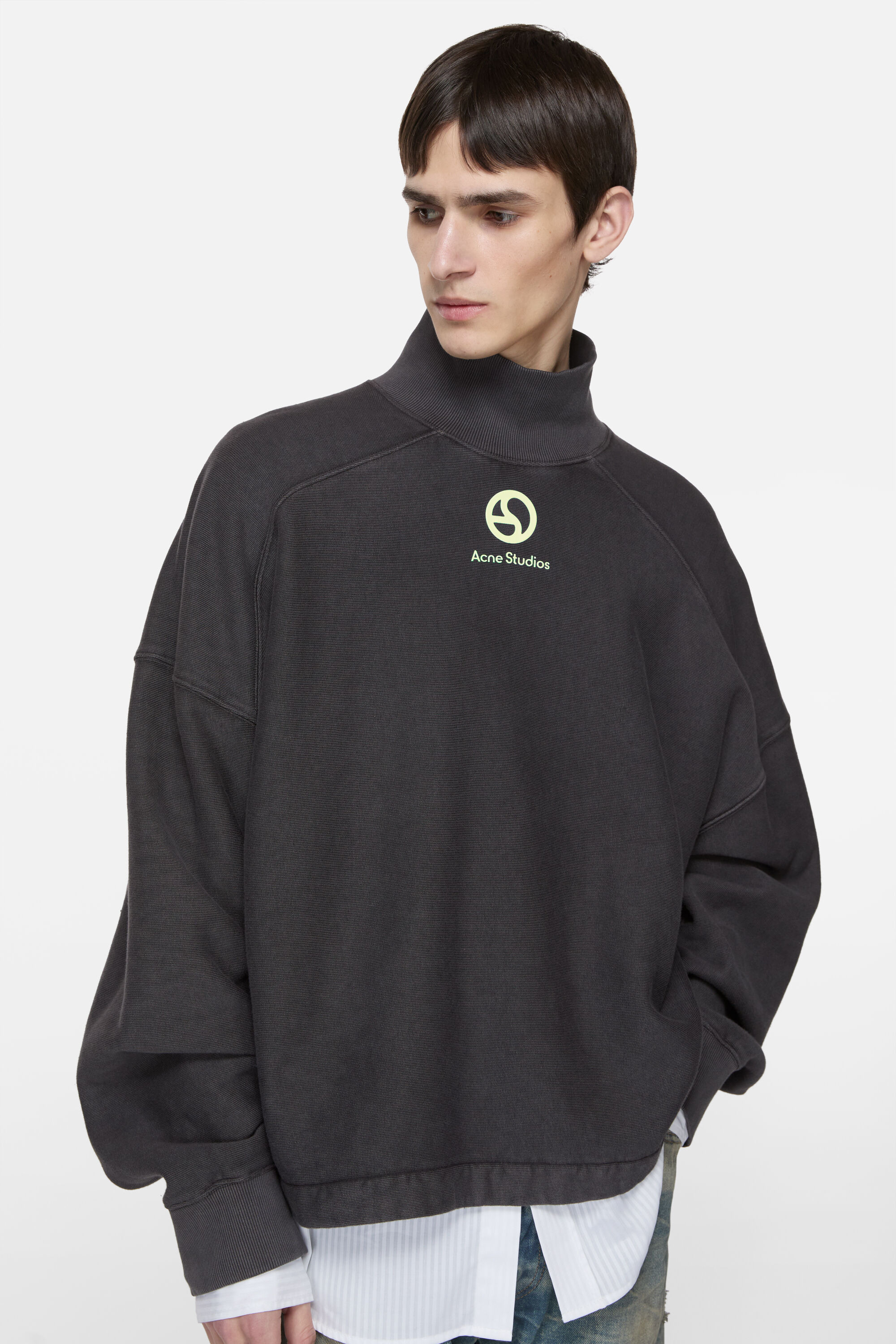 Fleece sweater - Faded black - 4