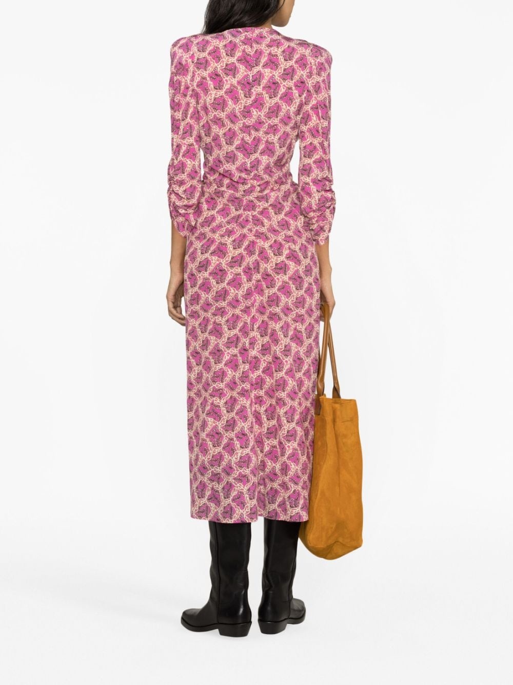 Albini printed silk midi dress - 4