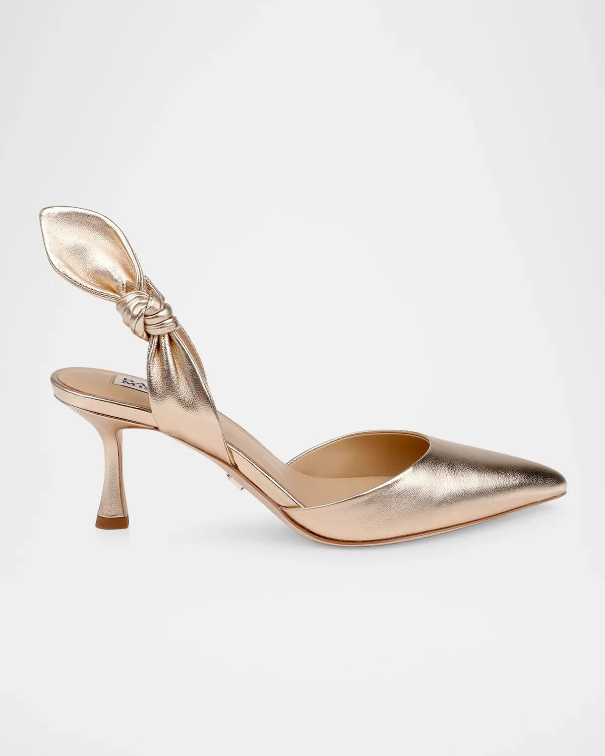 65mm Yuan Leopard Knotted Slingback Pumps - 1